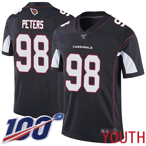 Arizona Cardinals Limited Black Youth Corey Peters Alternate Jersey NFL Football #98 100th Season Vapor Untouchable